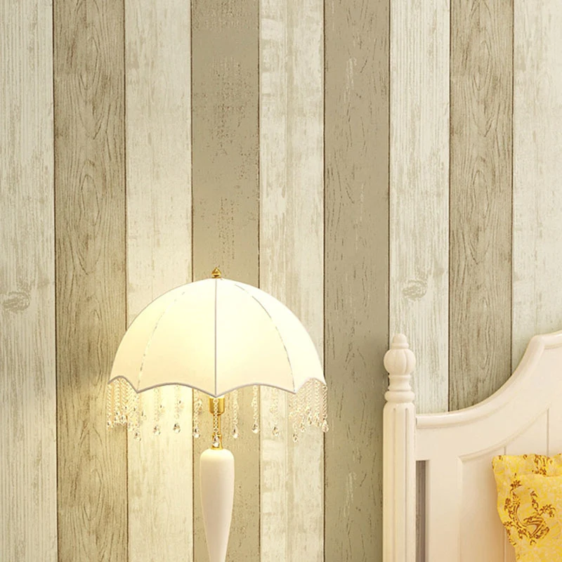 Wandverkleidung im Retro-Holz-Look für das Wohnzimmer, 20,5" B x 31' L Tapetenrolle natürlicher Farbe Clearhalo