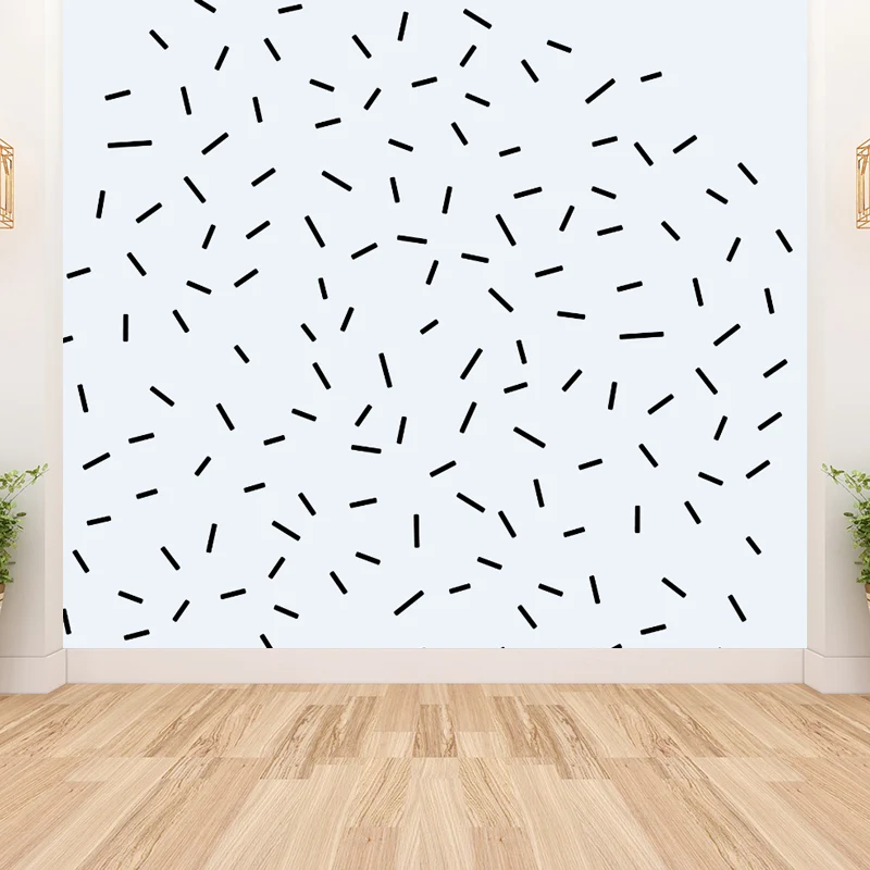 Waschbare Tapete mit Tintenmarkierungszeichnung, individuelle moderne Wandkunst für Schlafzimmer Clearhalo