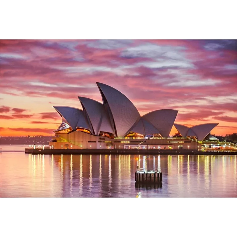 Wasserbeständiger Wandaufkleber „Sydney“ im nordischen Stil Sondergröße für die Dekoration Ihres Gästezimmers Clearhalo