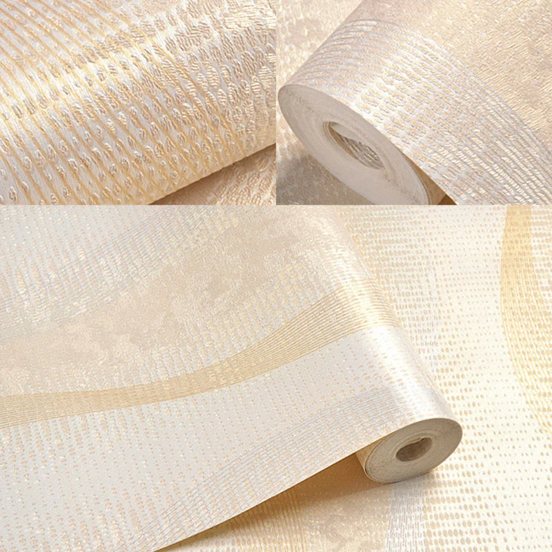 Wasserdichte Tapetenrolle mit wellenförmigen Streifen, 20,5" x 33', zeitgenössische Wandkunst für die Schlafzimmerdekorati...
