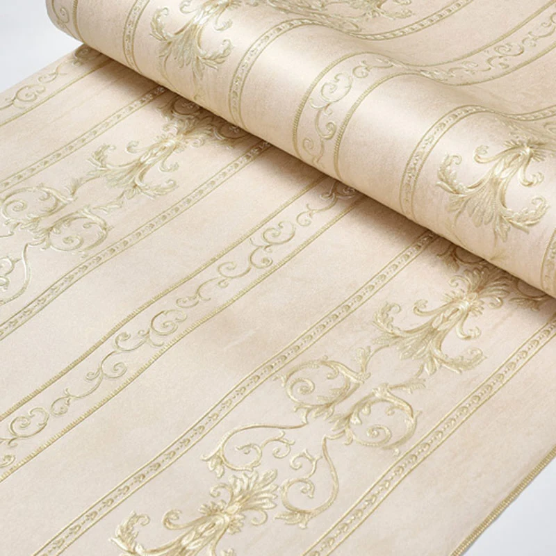 Wasserfeste Tapetenrolle mit eleganten Blüten als Wandverkleidung im Retro-Stil für die Dekoration von Gästezimmern Clearhalo