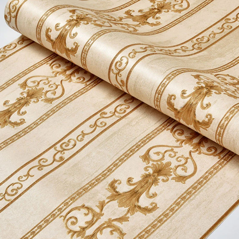 Wasserfeste Tapetenrolle mit eleganten Blüten als Wandverkleidung im Retro-Stil für die Dekoration von Gästezimmern Clearhalo