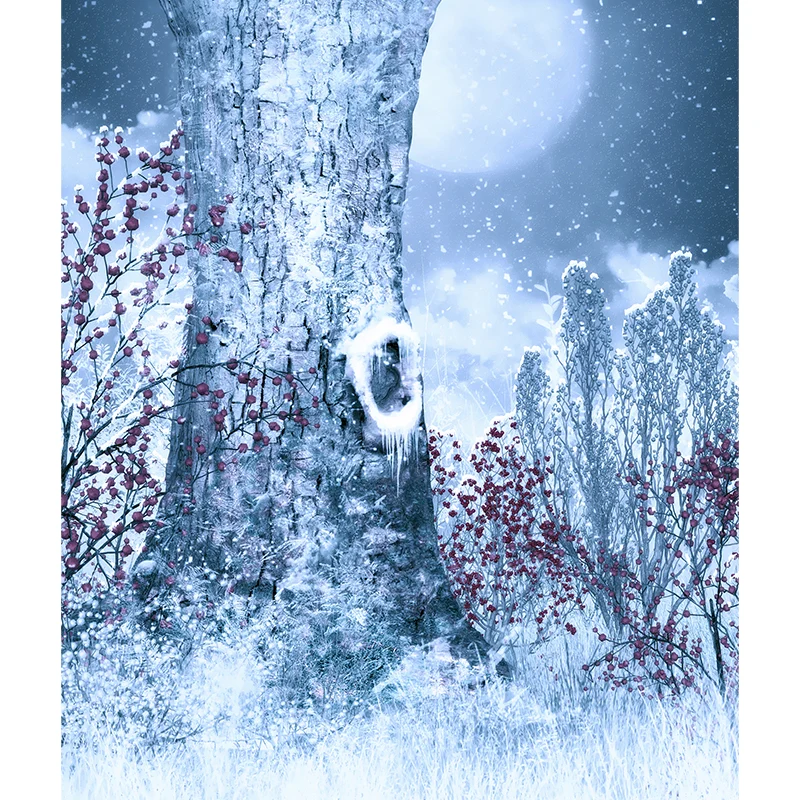 Weiße Mond- und Baum-Wandtapete, feuchtigkeitsbeständig, moderne Wandverkleidung für Erwachsene Clearhalo