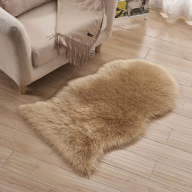Weißer und rosafarbener moderner Shag-Teppich, einfarbig, waschbarer Teppich für das Wohnzimmer Clearhalo