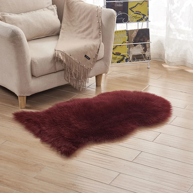 Weißer und rosafarbener moderner Shag-Teppich, einfarbig, waschbarer Teppich für das Wohnzimmer Clearhalo