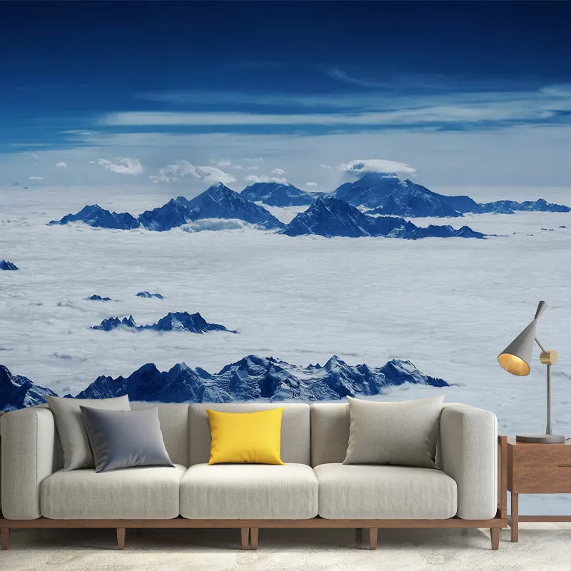 Wilds Covered Snow Wandbild Weiß, zeitgenössische Wandkunst für das Wohnzimmer, individueller Druck Clearhalo