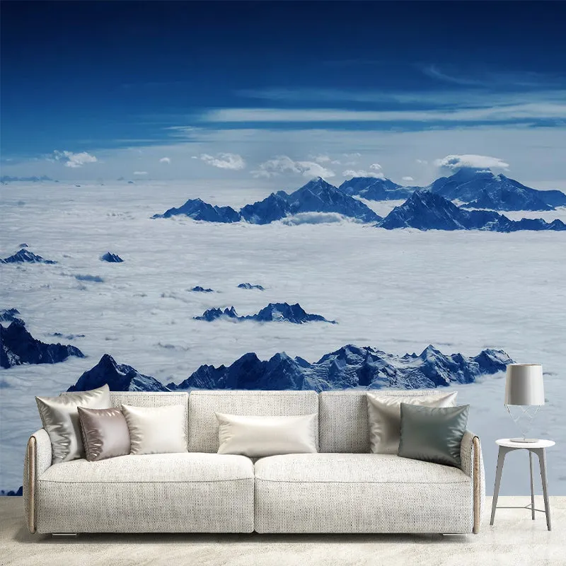 Wilds Covered Snow Wandbild Weiß, zeitgenössische Wandkunst für das Wohnzimmer, individueller Druck Clearhalo