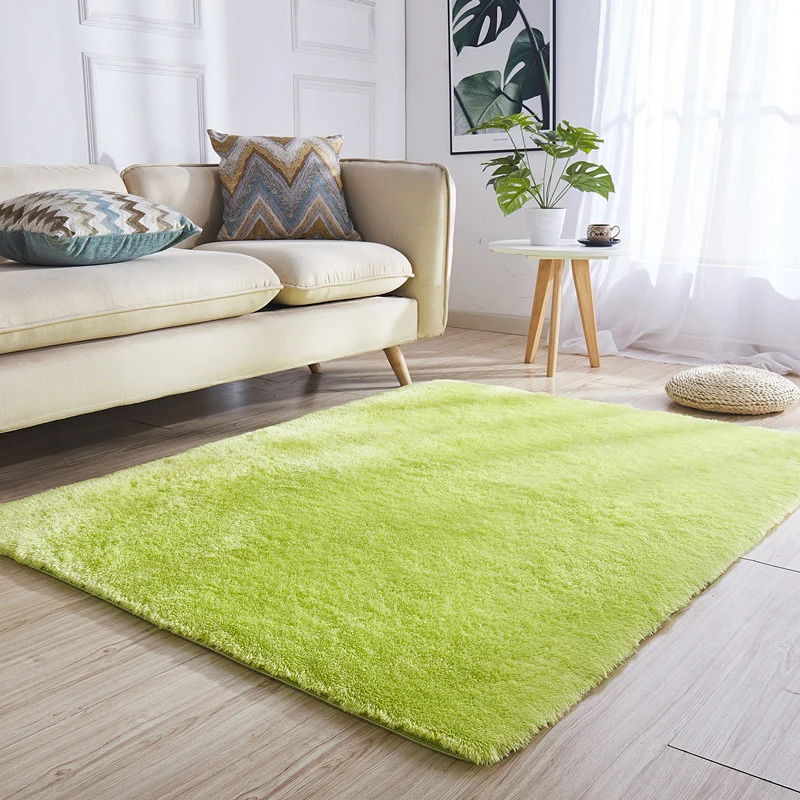 Wunderschöner mehrfarbiger Entspannungsteppich aus Kunstwolle, einfarbig, schmutzabweisender Teppich, waschbar, rutschfest...