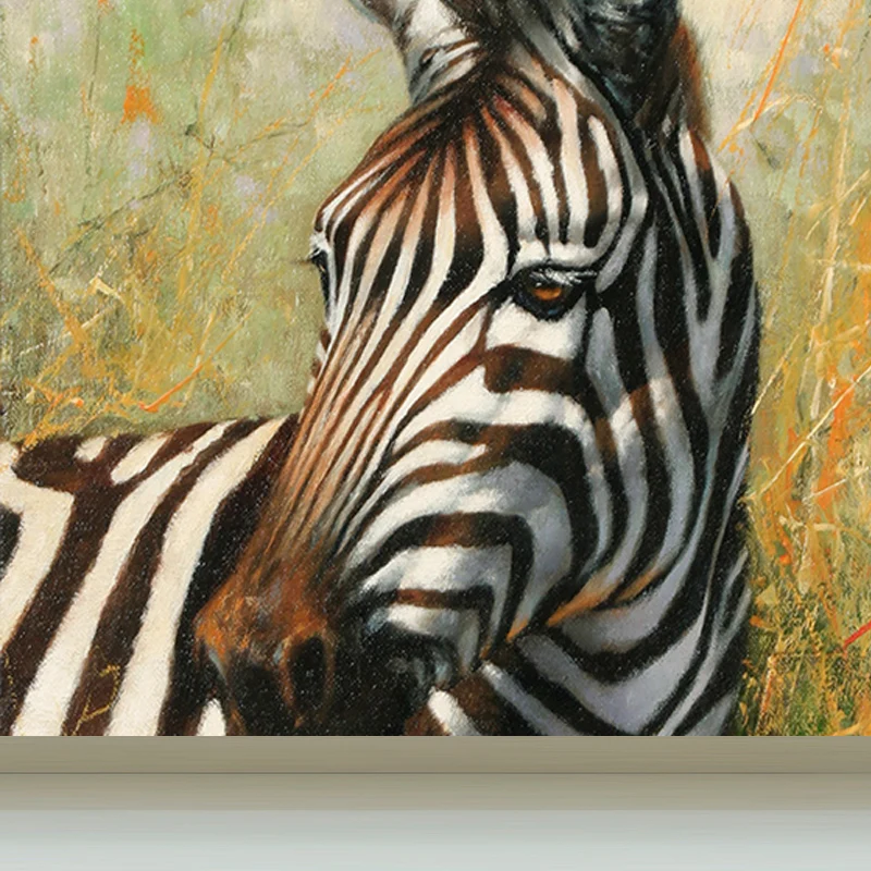 Zeitgenössischer Afrika-Zebra-Wandaufkleber, Pastellfarben, natürliche Tiere, Wandverkleidung Clearhalo