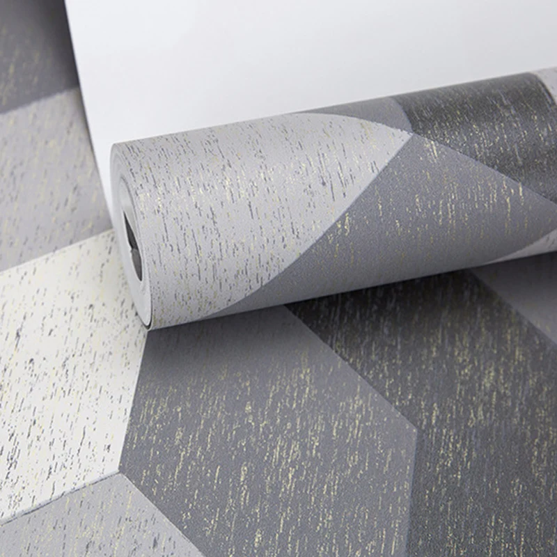 Zeitgenössisches Wanddekor natürlichen Farben, kubische Tapetenrolle, 20,5" x 33', nicht beklebt Clearhalo