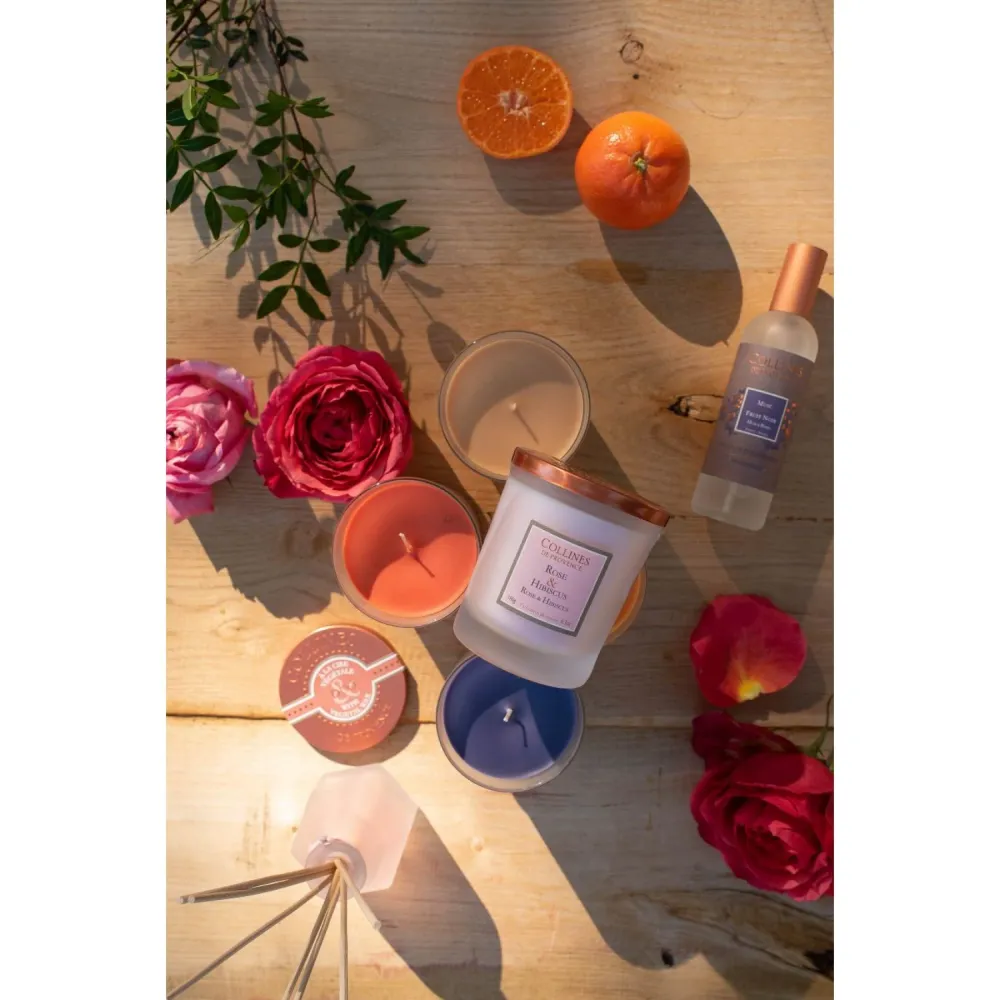 Collines de Provence Duos Parfumés Rose & Hibiskus Duftkerze