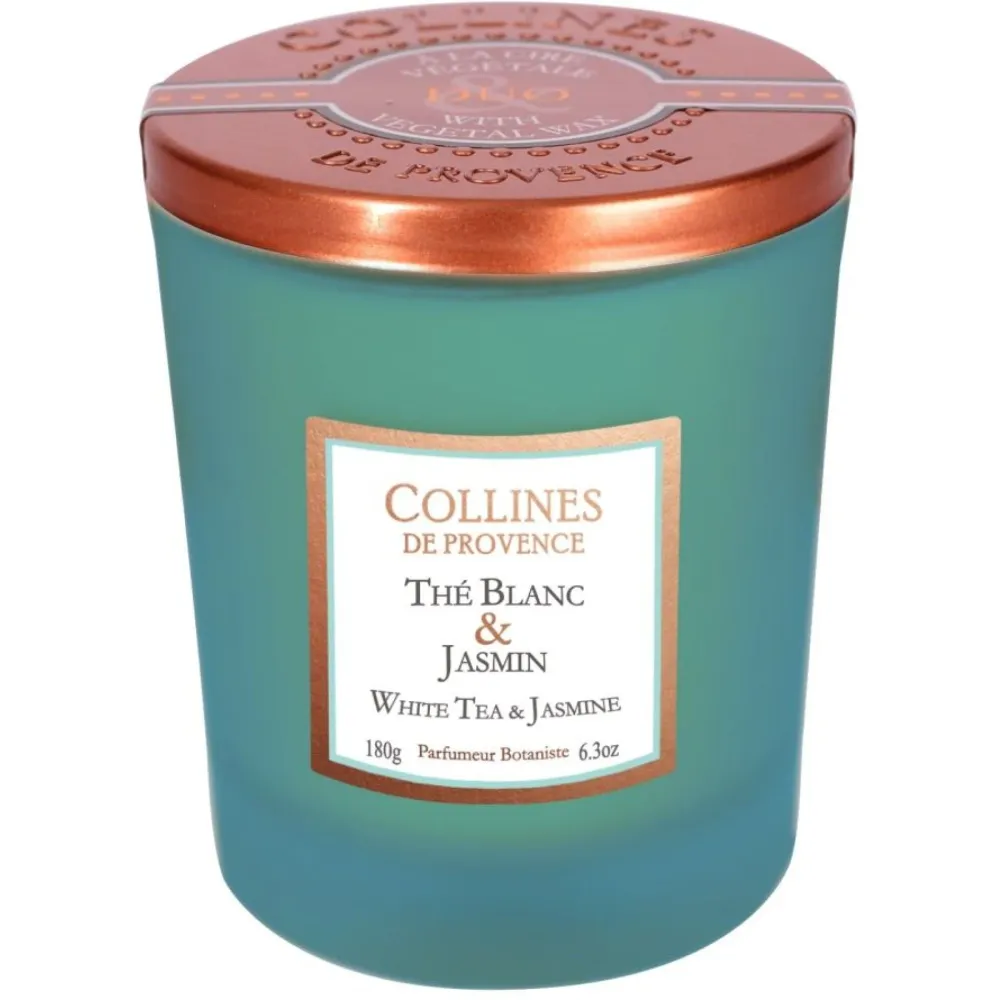 Collines de Provence Duos Parfumés Weißer Tee&Jasmin Duftkerze