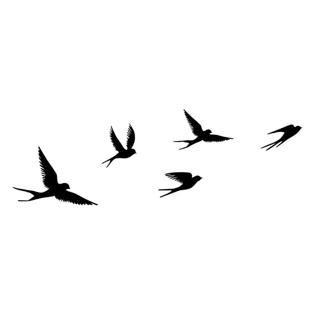 Crow Wanddeko - Schwarz