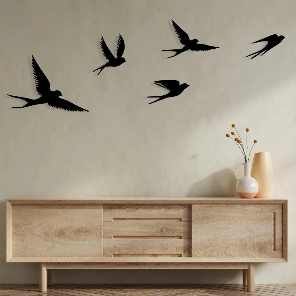 Crow Wanddeko - Schwarz