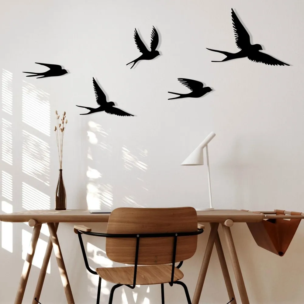 Crow Wanddeko - Schwarz