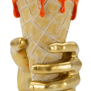 Dekoobjekt Icecream Vase Glamy Orange Gold 26cm