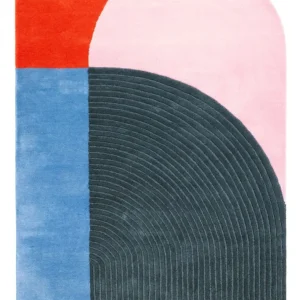 Designer Teppich - 200 x 140 cm - mehrfarbig