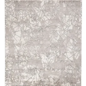 Designer Teppich - 206 x 154 cm - silber