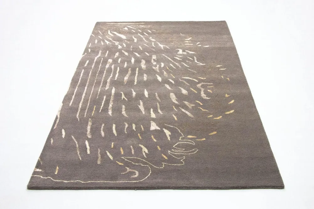 Designer Teppich 242 x 153 cm Wohnzimmer Teppich