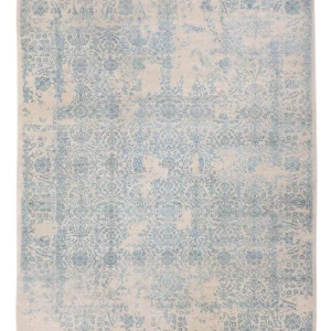 Designer Teppich - 289 x 241 cm - hellblau