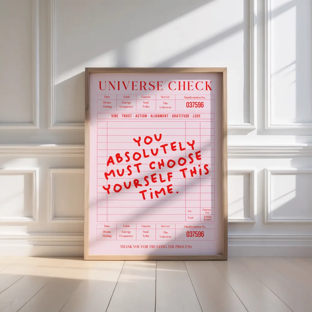Digitaler Kunstdruck CHOOSE YOURSELF UNIVERSE CHECK