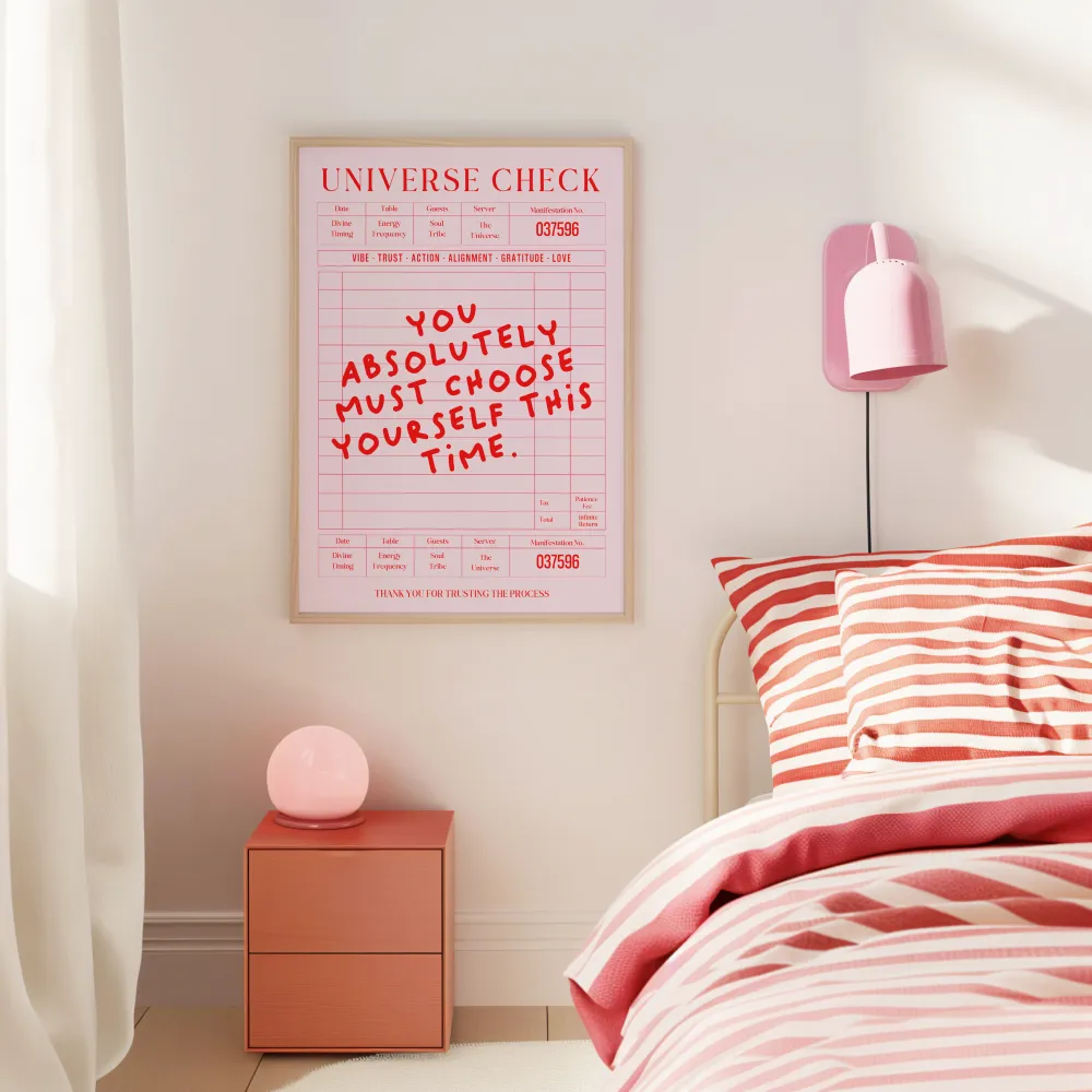 Digitaler Kunstdruck CHOOSE YOURSELF UNIVERSE CHECK