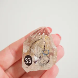 ENHYDRO Bergkristall mit Wassereinschluss & 3x Bubble . Enhydro Clearquartz [33] ca. 5cm - aus Guishou Province China