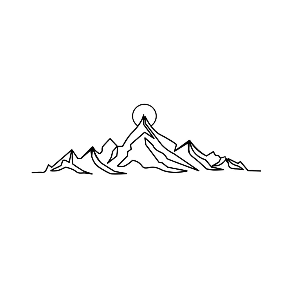Everest Wanddeko - Schwarz