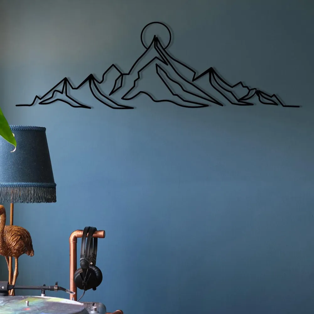 Everest Wanddeko - Schwarz
