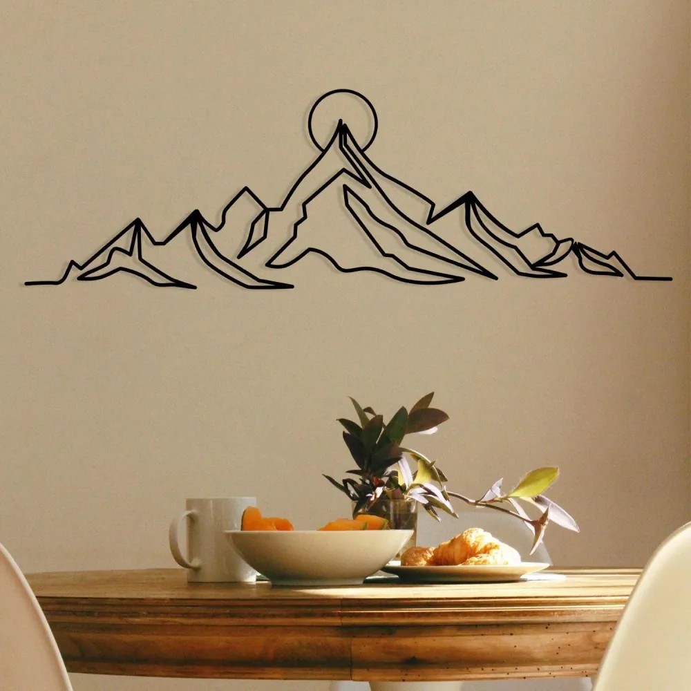 Everest Wanddeko - Schwarz