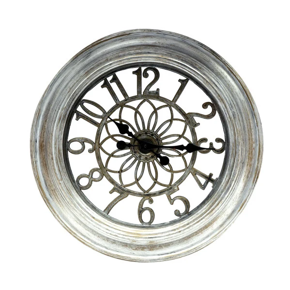 Fabrilamp Wanduhr Kumico Silberkristall