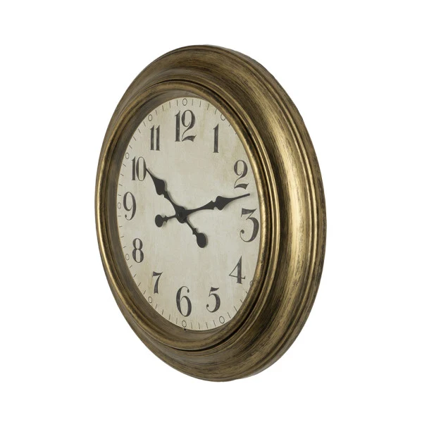 Fabrilamp Wanduhr Lamba Goldkristall