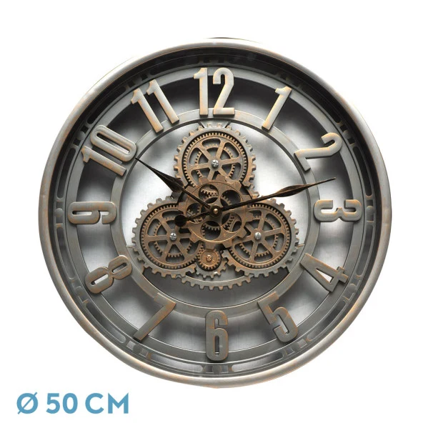 Fabrilamp-Wanduhr Alfacar Champagnerkristall