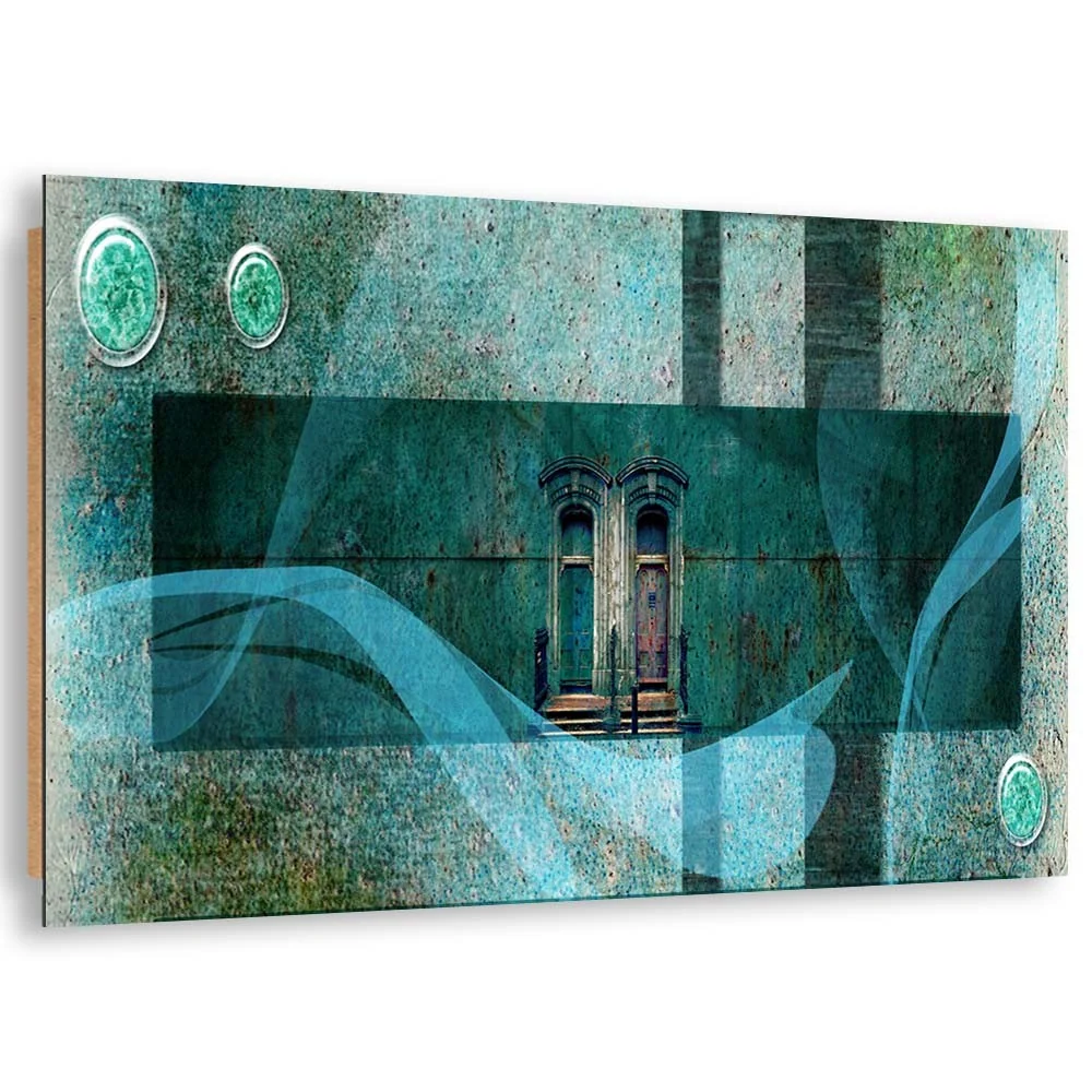 Art-déco-Paneeldruck, geheimnisvolles Fenster 100x70 Feeby