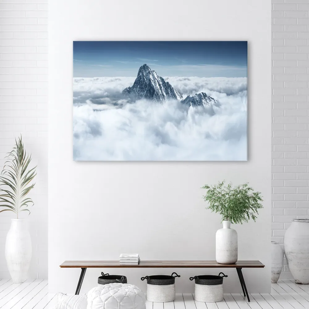 Art-déco-Paneldruck, Alpen über den Wolken 60x40 Feeby