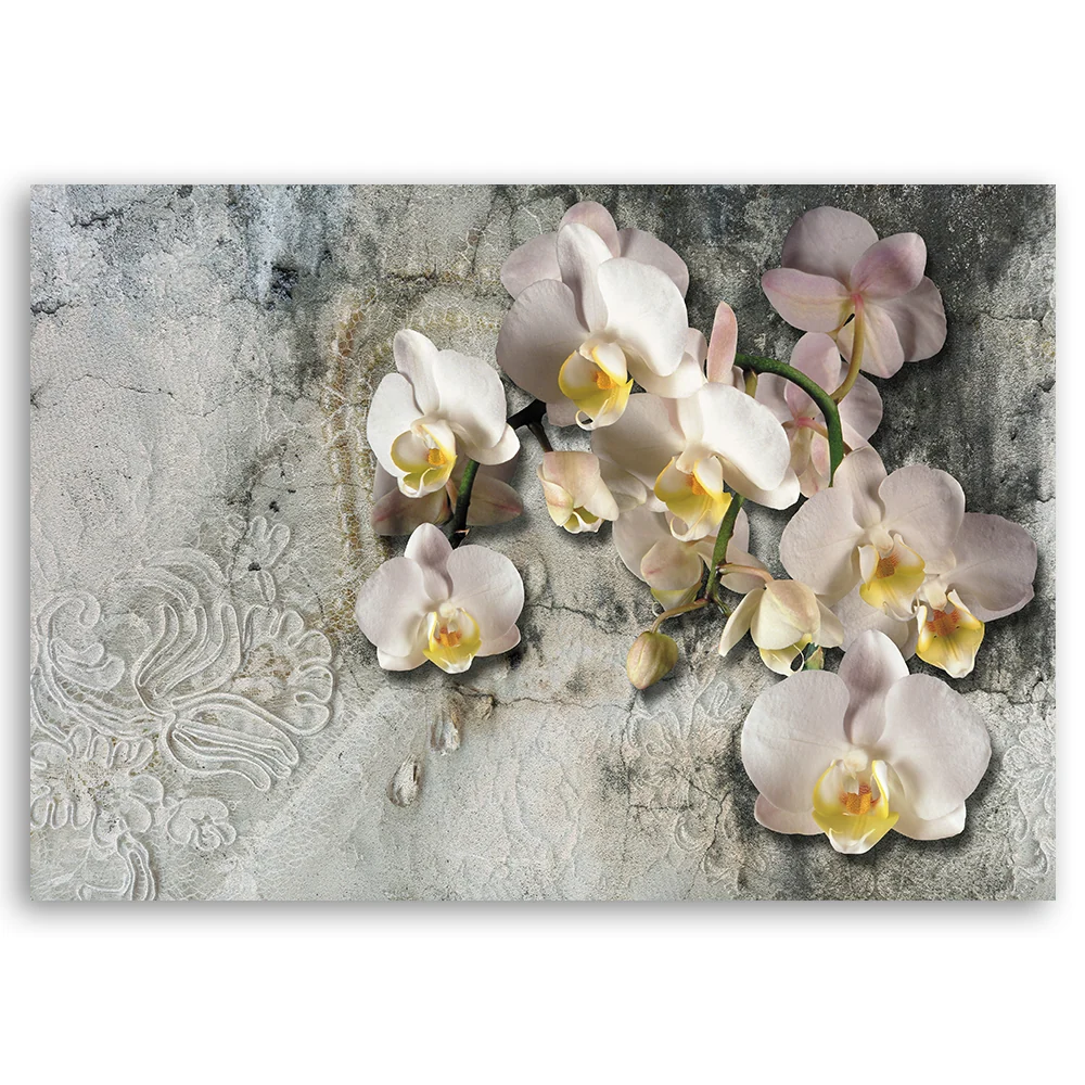 Art-déco-Paneldruck, Sonnige Orchideen 60x40 Feeby