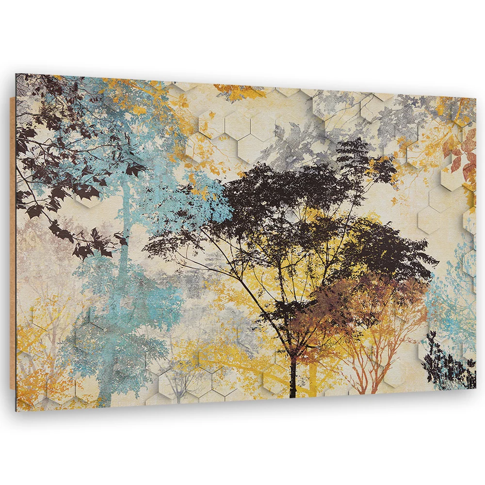 Dekorativer Paneeldruck, Herbstbäume 60x40 Feeby