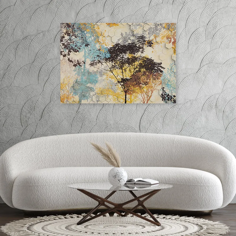Dekorativer Paneeldruck, Herbstbäume 60x40 Feeby