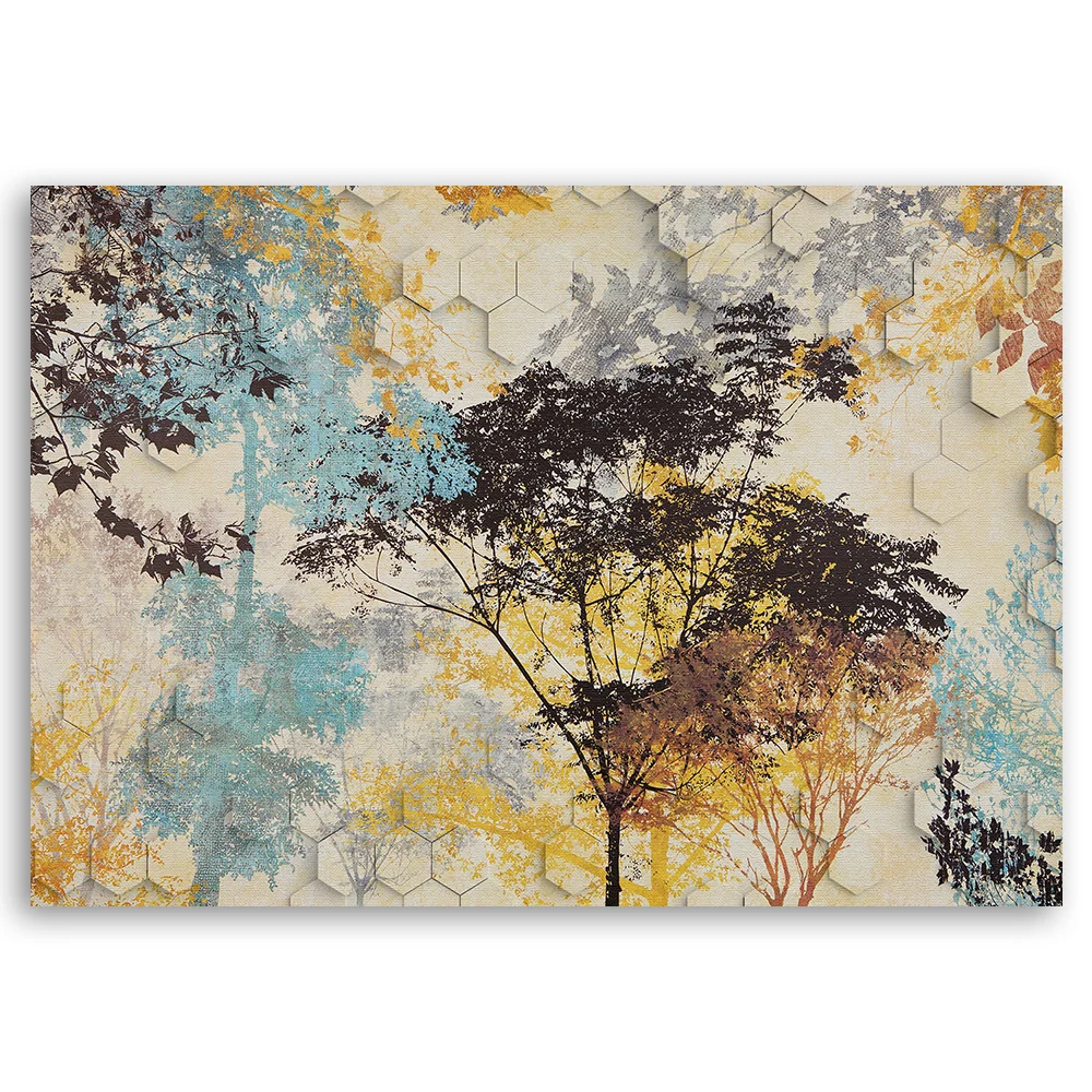 Dekorativer Paneeldruck, Herbstbäume 60x40 Feeby