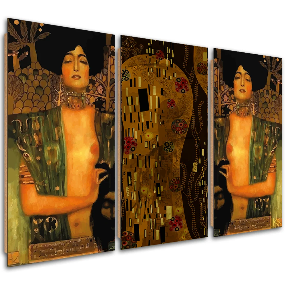 Dreiteiliges Bild-Art-Dekor-Panel, Judith und der Kopf des Holofernes 60x40 Feeby