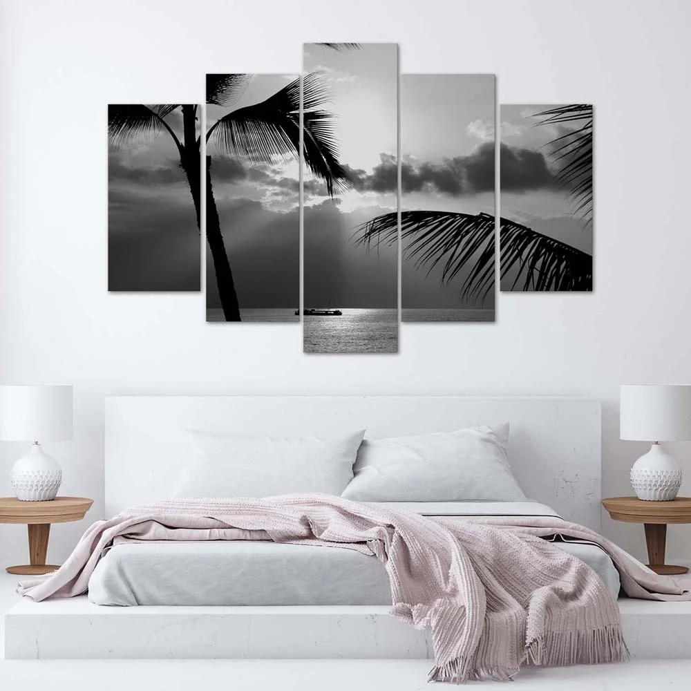 Fünfteiliges Bilder-Dekor-Panel, Am Meeresufer 100x70 Feeby