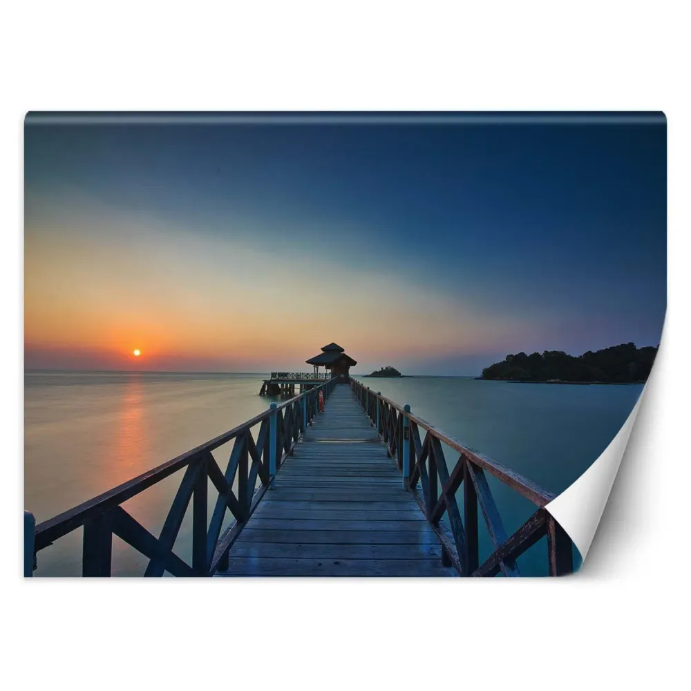 Hintergrundbild, Blick auf den Sonnenuntergang 100x70 Feeby