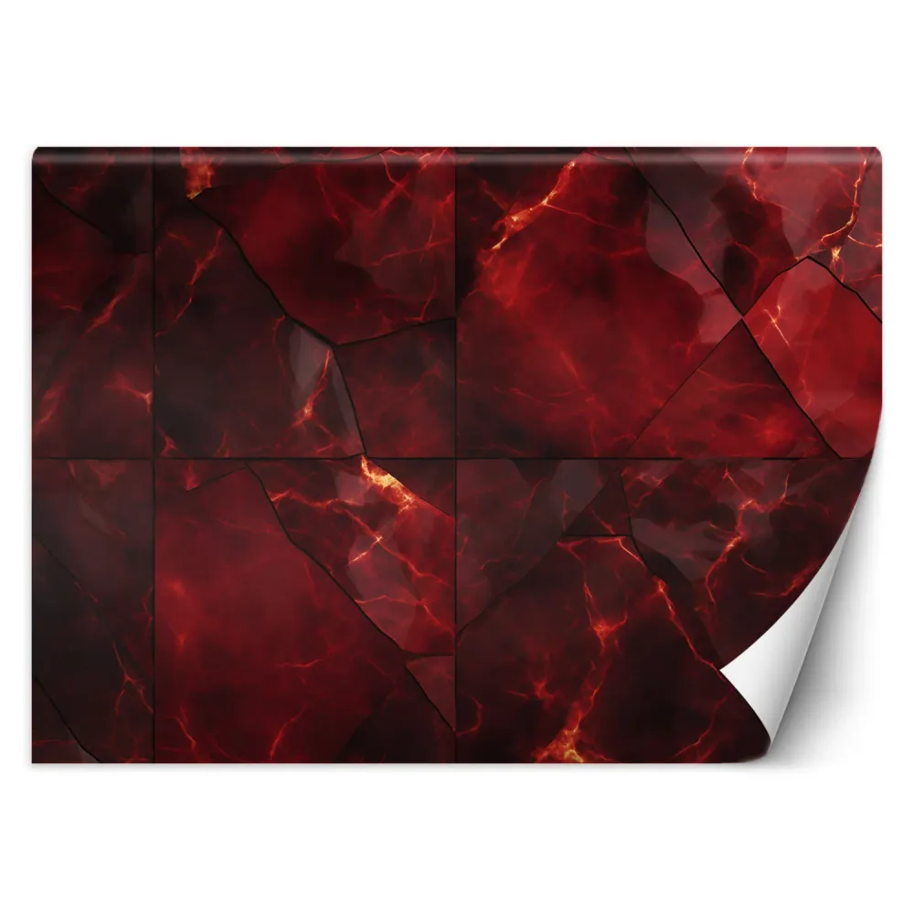Tapete, roter Marmor 3D 100x70 Feeby