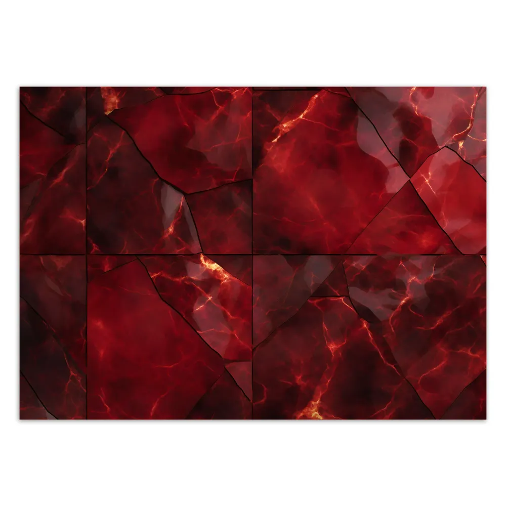 Tapete, roter Marmor 3D 100x70 Feeby