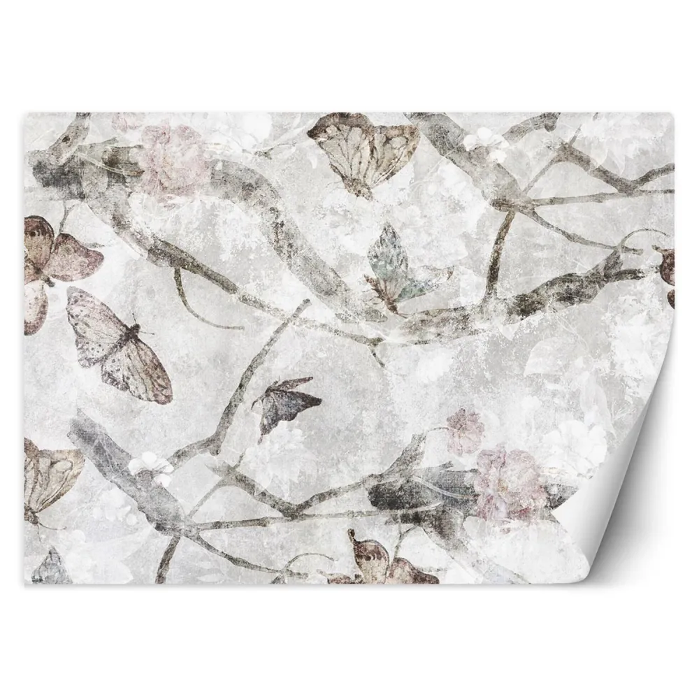 Tapete, Schmetterlinge Aquarell Beton 100x70 Feeby