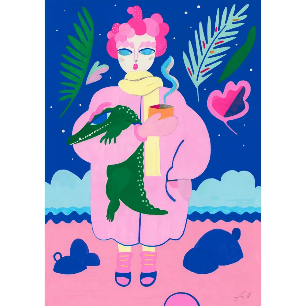 FineArt Print / Kunstdruck "PARIS & KROKODIL"
