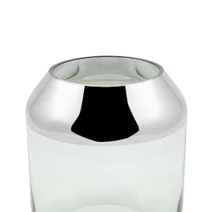 Fink Teelichthalter, Glas, grün, 19cm im Sale