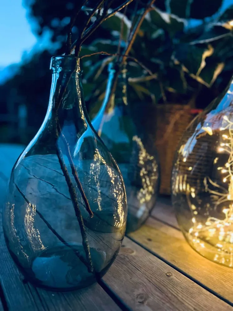 Flasche aus alten Autoscheiben – Groß