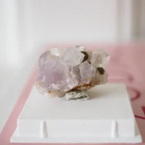 Fluorit mit Pyrit & Sugar Coating . MINI MINERALS BOX 4x4cm - aus China