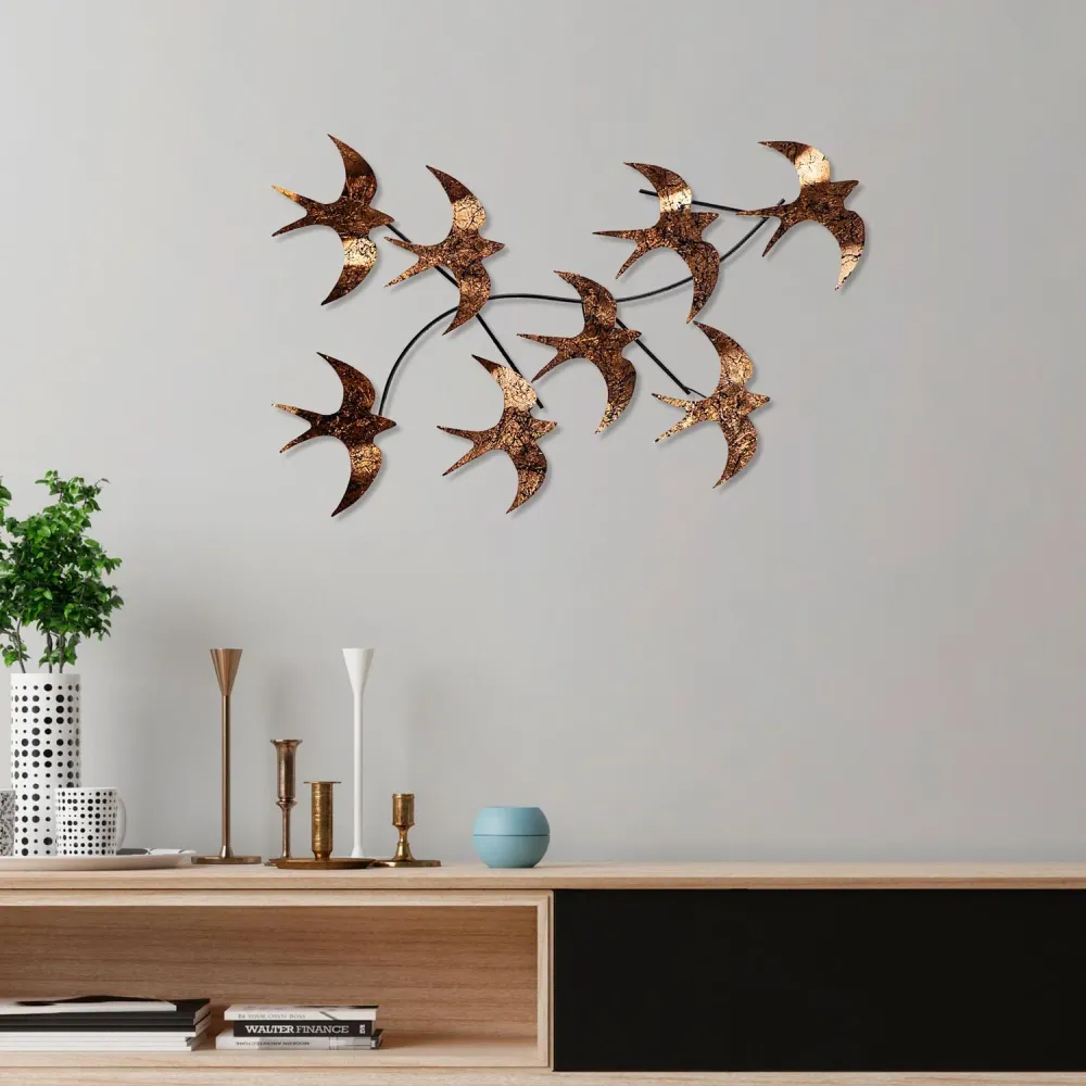 Flying Birds 3 Wanddeko - Mehrfarbig